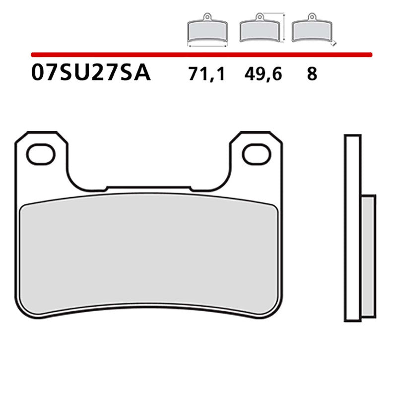 BREMBO KIT PASTIGLIE FRENO ANT. MONTA SU KAWASAKI Z1000 ABS 14-16-07SU27SA