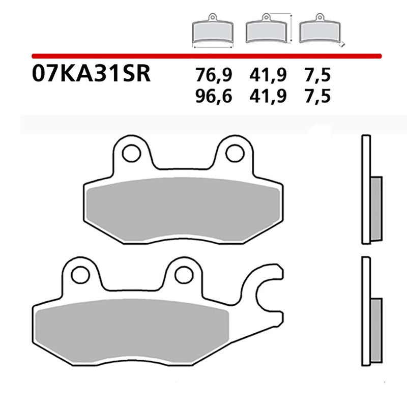 BREMBO KIT PASTIGLIE FRENO ANT. MONTA SU KAWASAKI Z300 ABS 15-16-07KA31SR