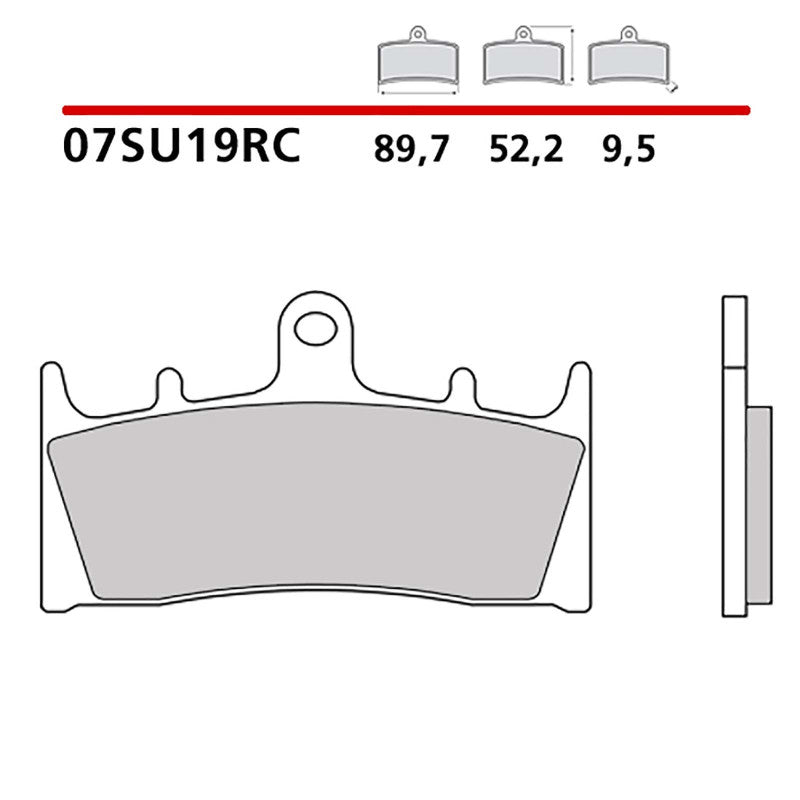 BREMBO KIT PASTIGLIE FRENO ANT. MONTA SU KAWASAKI ZRX R 1200 01-07-07SU19RC