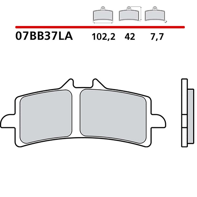 BREMBO KIT PASTIGLIE FRENO ANT. MONTA SU KAWASAKI ZX-10R KRT REPLICA 19-20-07BB37LA