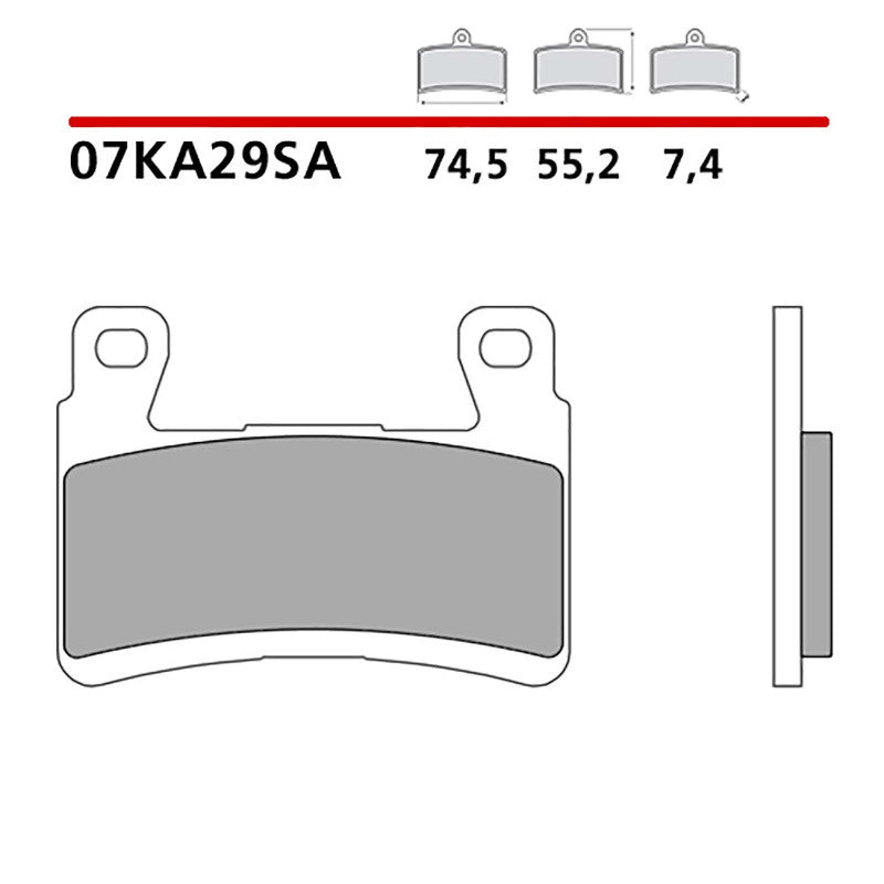 BREMBO KIT PASTIGLIE FRENO ANT. MONTA SU KAWASAKI ZX-6R ABS 636 19-20-07KA29SA