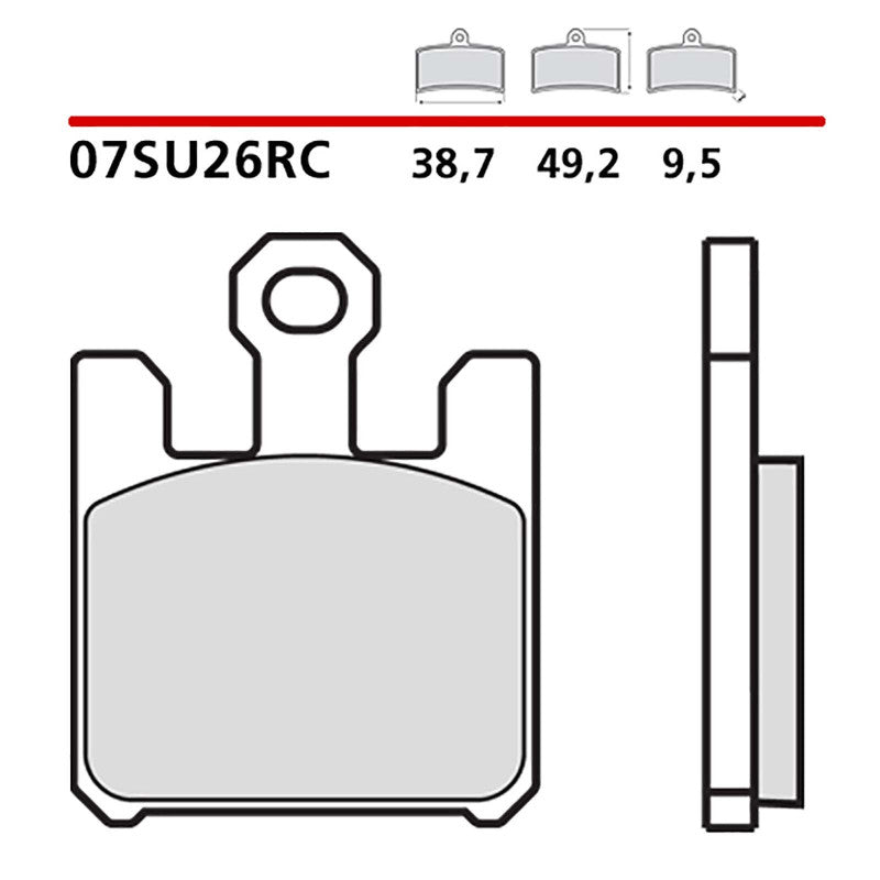 BREMBO KIT PASTIGLIE FRENO ANT. MONTA SU KAWASAKI ZX-6RR 600 03-06-07SU26RC
