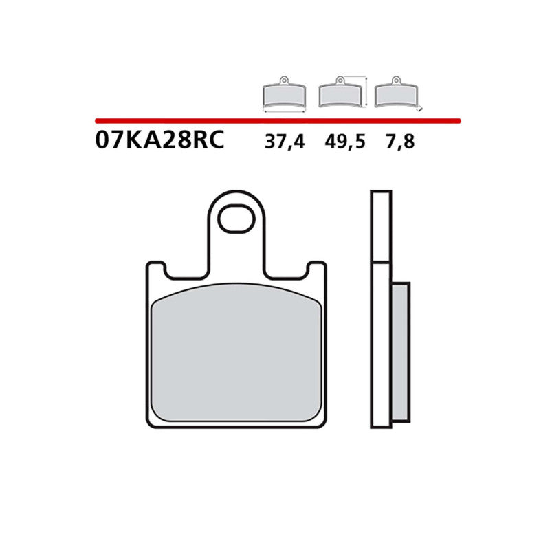 BREMBO KIT PASTIGLIE FRENO ANT. MONTA SU KAWASAKI ZZR 1400 2008-07KA28RC