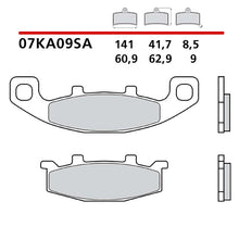 BREMBO KIT PASTIGLIE FRENO ANT. MONTA SU KAWASAKI ZZR 250 90-03-07KA09SA