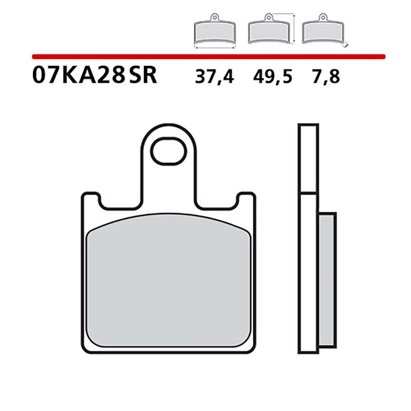BREMBO KIT PASTIGLIE FRENO ANT. MONTA SU KAWASAKI ZZR ABS 1400 06-07-07KA28SR