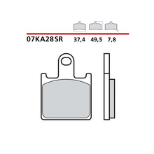 BREMBO KIT PASTIGLIE FRENO ANT. MONTA SU KAWASAKI ZZR ABS 1400 08-11-07KA28SR