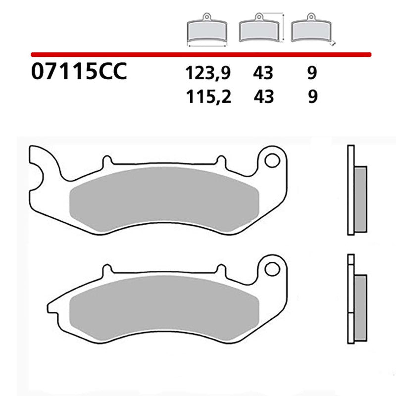 BREMBO KIT PASTIGLIE FRENO ANT. MONTA SU KEEWAY CITYBLADE I 125 16-20-07115