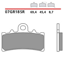 BREMBO KIT PASTIGLIE FRENO ANT. MONTA SU KTM DUKE 250 15-20-07GR18SR