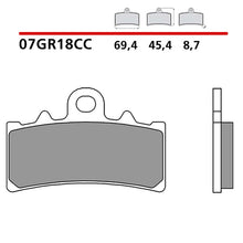 BREMBO KIT PASTIGLIE FRENO ANT. MONTA SU KTM DUKE ABS 125 17-20-07GR18CC