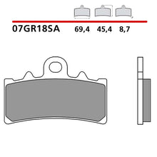 BREMBO KIT PASTIGLIE FRENO ANT. MONTA SU KTM RC 125 14-16-07GR18SA