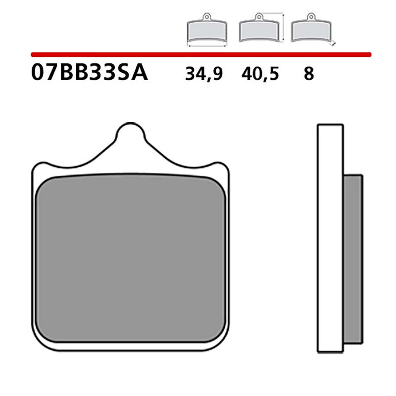 BREMBO KIT PASTIGLIE FRENO ANT. MONTA SU KTM SMC R ABS 690 14-18-07BB33SA