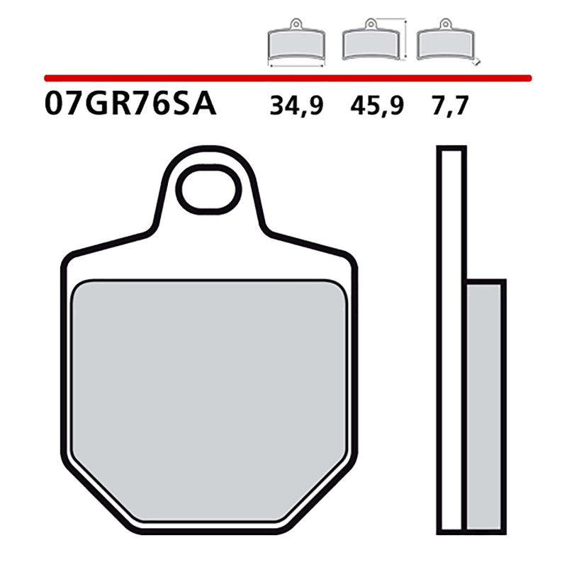 BREMBO KIT PASTIGLIE FRENO ANT. MONTA SU KTM SMR 450 07-13-07GR76SA