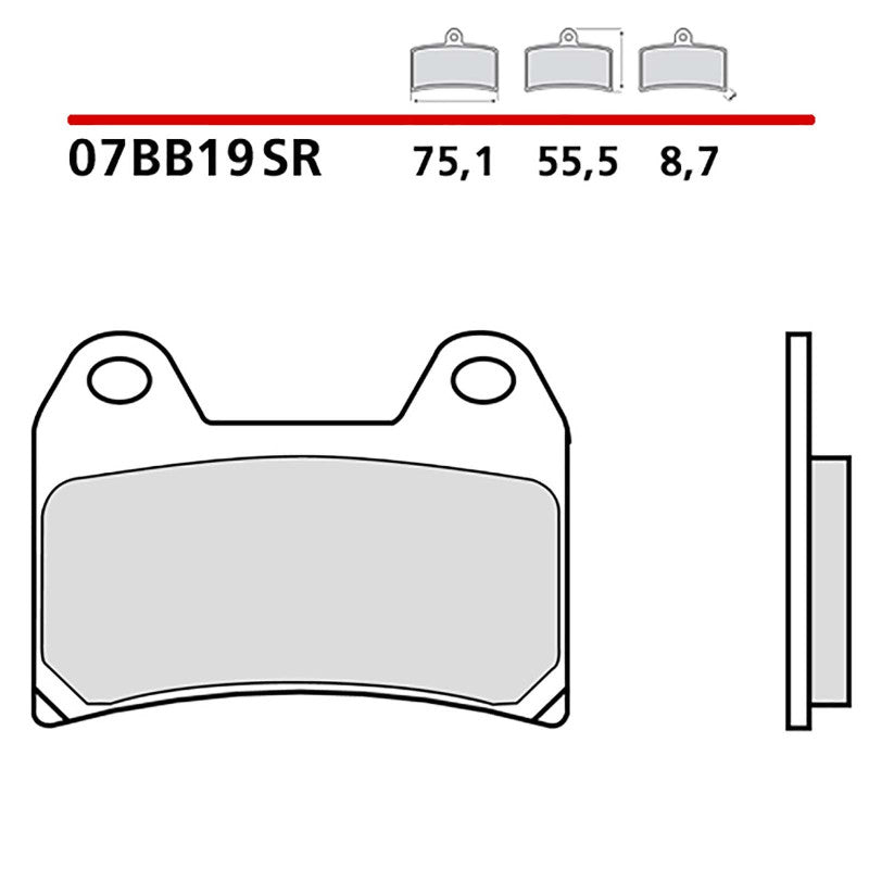 BREMBO KIT PASTIGLIE FRENO ANT. MONTA SU KTM SUPERMOTO 690 07-09-07BB19SR