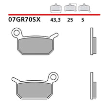 BREMBO KIT PASTIGLIE FRENO ANT. MONTA SU KTM SX PRO SENIOR 50 05-08-07GR70SX
