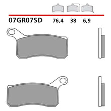 BREMBO KIT PASTIGLIE FRENO ANT. MONTA SU KTM XC QUAD 450 07-10-07GR07SD