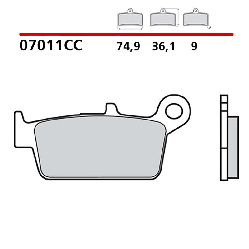 BREMBO KIT PASTIGLIE FRENO ANT. MONTA SU KYMCO COBRA EXCLUSIVE 50 01-06-07011