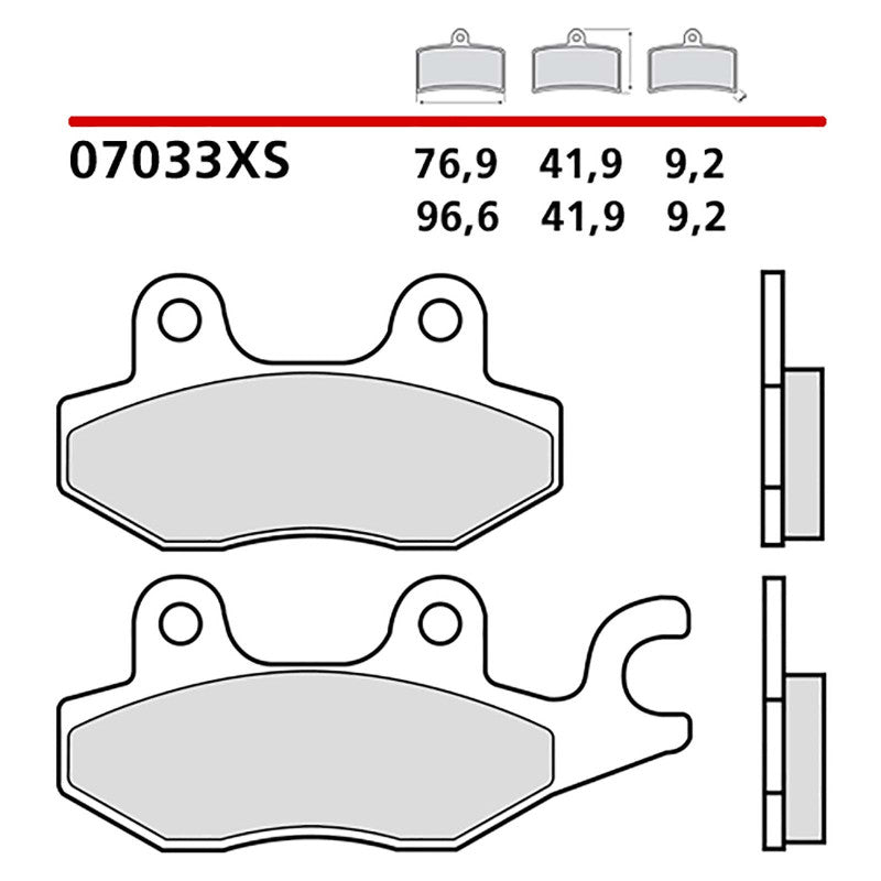 BREMBO KIT PASTIGLIE FRENO ANT. MONTA SU KYMCO DINK 50 07-14-07033XS