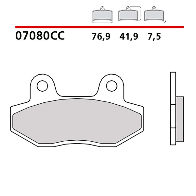 BREMBO KIT PASTIGLIE FRENO ANT. MONTA SU KYMCO JETIX 50 10-10-07080