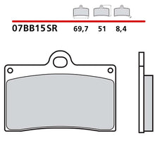 BREMBO KIT PASTIGLIE FRENO ANT. MONTA SU MOTO GUZZI CALIFORNIA SPECIAL 99-00-07BB15SR