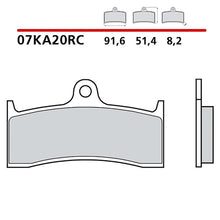 BREMBO KIT PASTIGLIE FRENO ANT. MONTA SU MV AGUSTA BRUTALE 750 01-02-07KA20RC