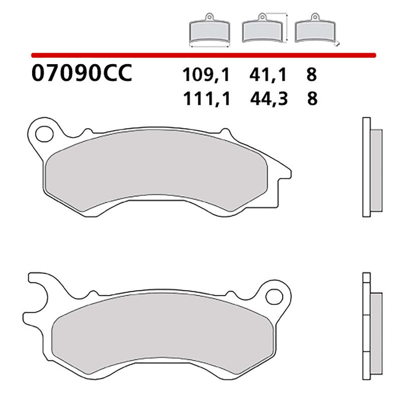 BREMBO KIT PASTIGLIE FRENO ANT. MONTA SU PEUGEOT DJANGO ALLURE 150 14-17-07090