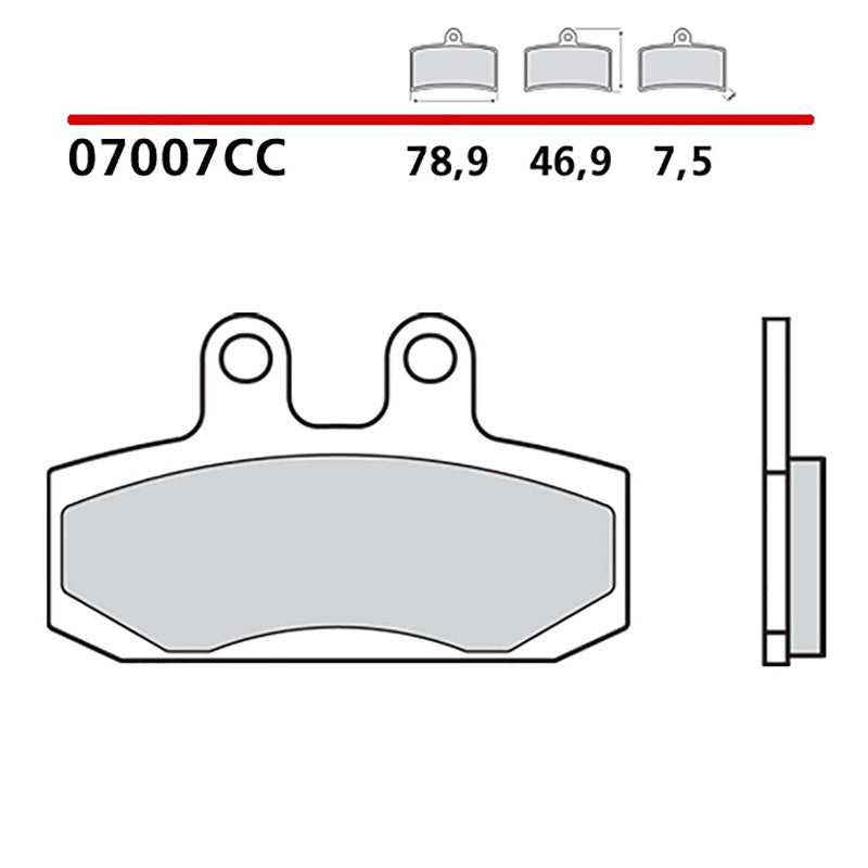 BREMBO KIT PASTIGLIE FRENO ANT. MONTA SU PEUGEOT ELYSEO 50 02-03-07007