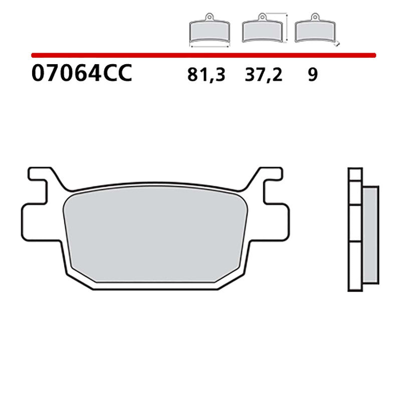 BREMBO KIT PASTIGLIE FRENO ANT. MONTA SU PEUGEOT METROPOLIS ALLURE 400 17-19-07064