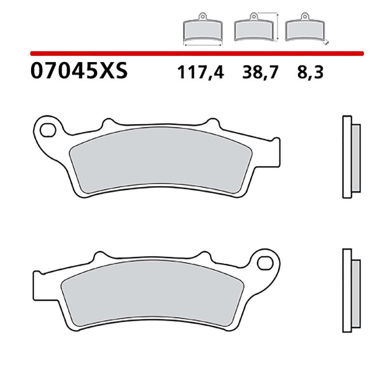 BREMBO KIT PASTIGLIE FRENO ANT. MONTA SU PIAGGIO BEVERLY IE SPORT TOUR. ABS 11-14-07045XS