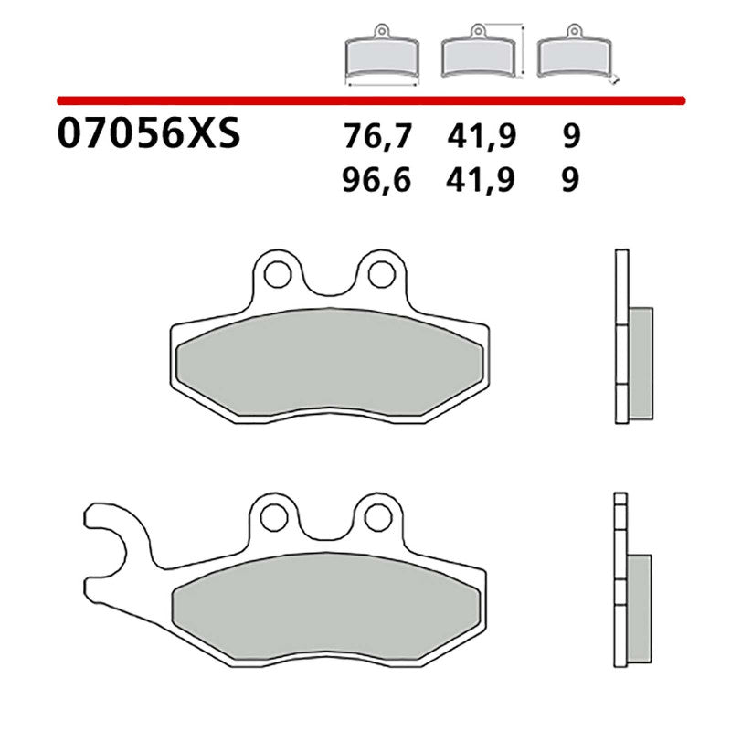 BREMBO KIT PASTIGLIE FRENO ANT. MONTA SU PIAGGIO FLY 4V 50 2013-07056XS