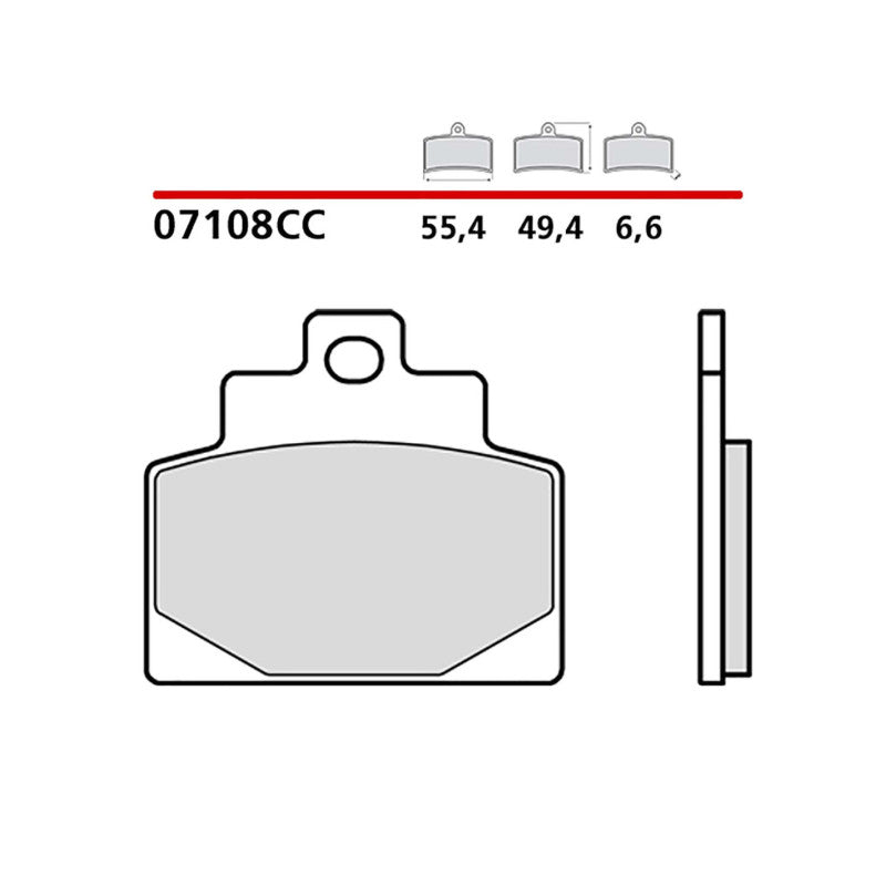 BREMBO KIT PASTIGLIE FRENO ANT. MONTA SU PIAGGIO MP3 MAXI SPORT-BUS. ABS 19-20-07108