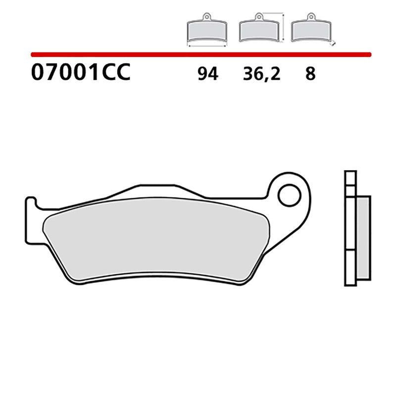 BREMBO KIT PASTIGLIE FRENO ANT. MONTA SU PIAGGIO X9 EVOLUTION 500 03-07-07001