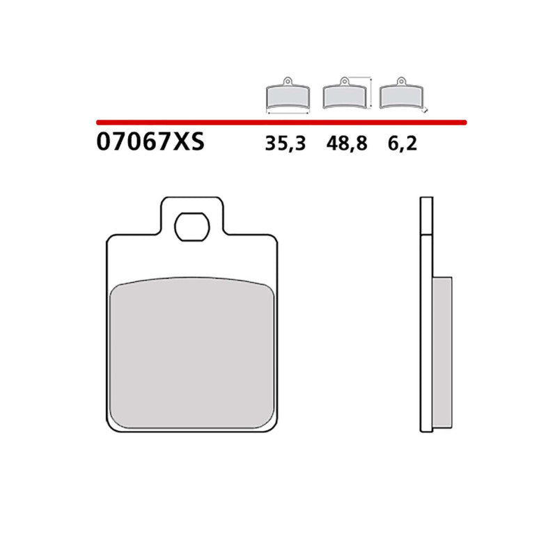 BREMBO KIT PASTIGLIE FRENO ANT. MONTA SU PIAGGIO ZIP 50 2T 09-15-07067XS