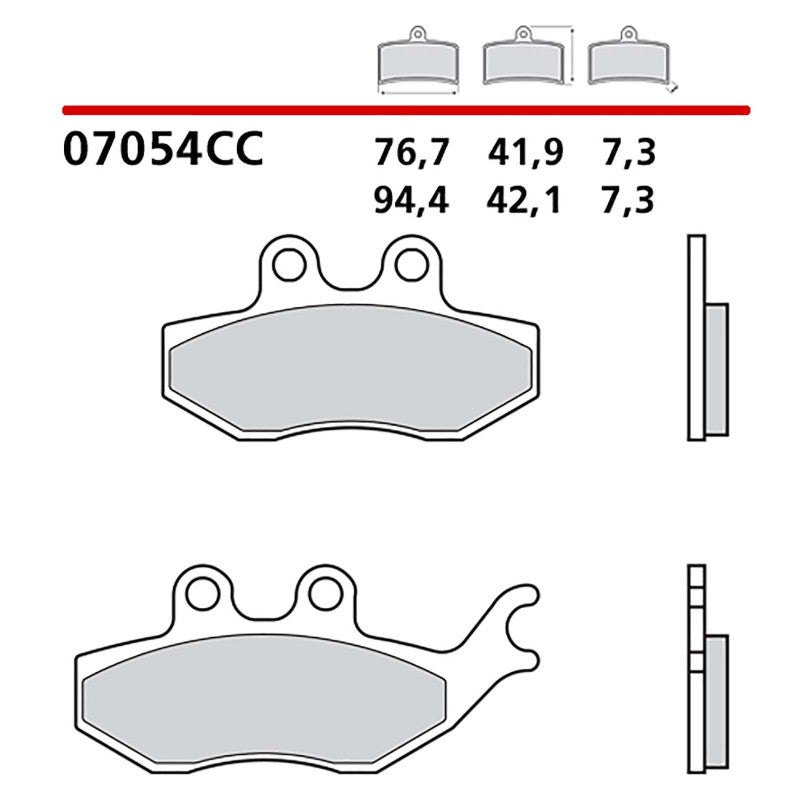 BREMBO KIT PASTIGLIE FRENO ANT. MONTA SU RIEJU RS3 NKD 125 11-15-07054