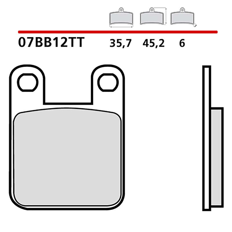 BREMBO KIT PASTIGLIE FRENO ANT. MONTA SU RIEJU SPIKE 50 04-06-07BB12TT