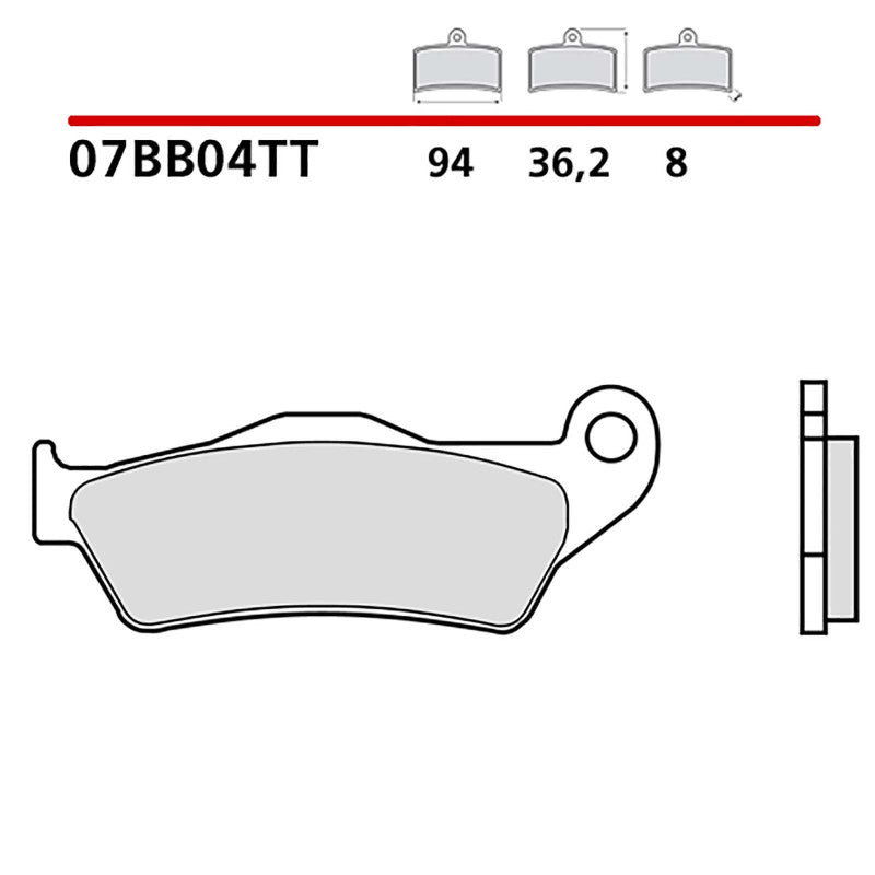 BREMBO KIT PASTIGLIE FRENO ANT. MONTA SU SHERCO SEF ENDURO RACING 450 15-21-07BB04TT