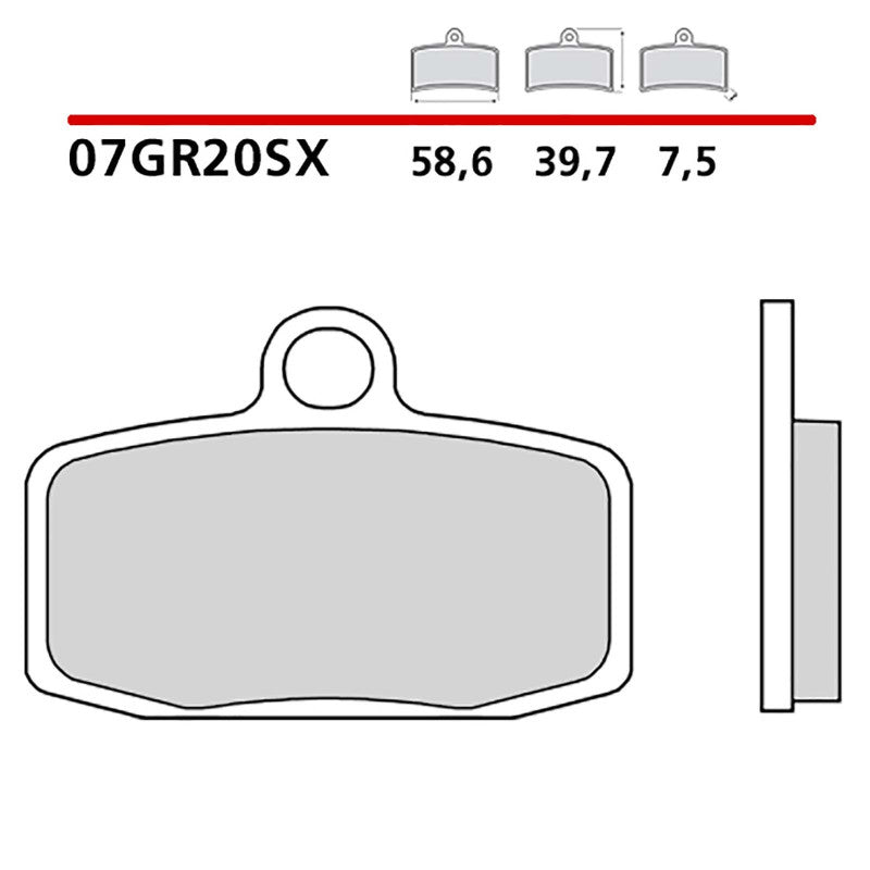 BREMBO KIT PASTIGLIE FRENO ANT. MONTA SU SHERCO ST 80 13-14-07GR20SX