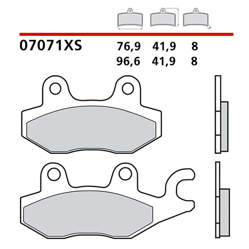 BREMBO KIT PASTIGLIE FRENO ANT. MONTA SU SUZUKI BURGMAN EXECUTIVE ABS 400 17-19-07071XS