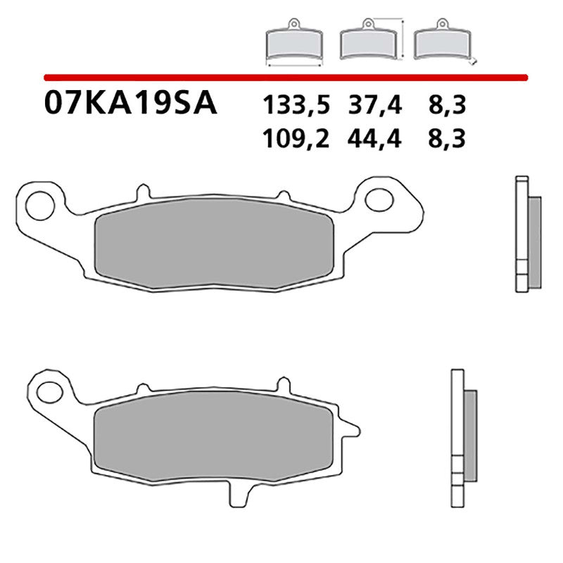 BREMBO KIT PASTIGLIE FRENO ANT. MONTA SU SUZUKI DL X V-STROM XT ABS 650 15-16-07KA19SA