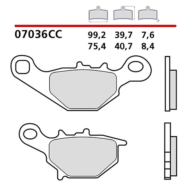 BREMBO KIT PASTIGLIE FRENO ANT. MONTA SU SUZUKI DR-Z L 125 03-07-07036