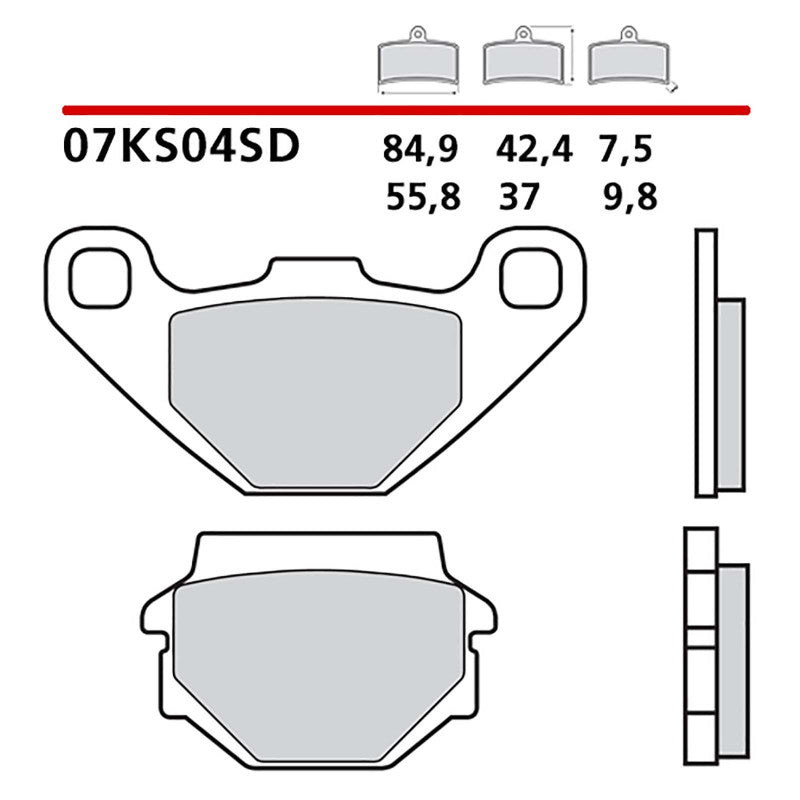 BREMBO KIT PASTIGLIE FRENO ANT. MONTA SU SUZUKI GN E 125 94-01-07KS04SD