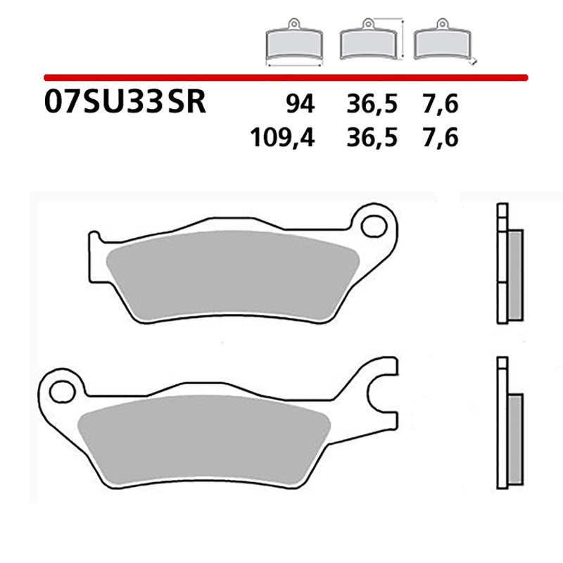 BREMBO KIT PASTIGLIE FRENO ANT. MONTA SU SUZUKI GSX-R 125 17-21-07SU33SR