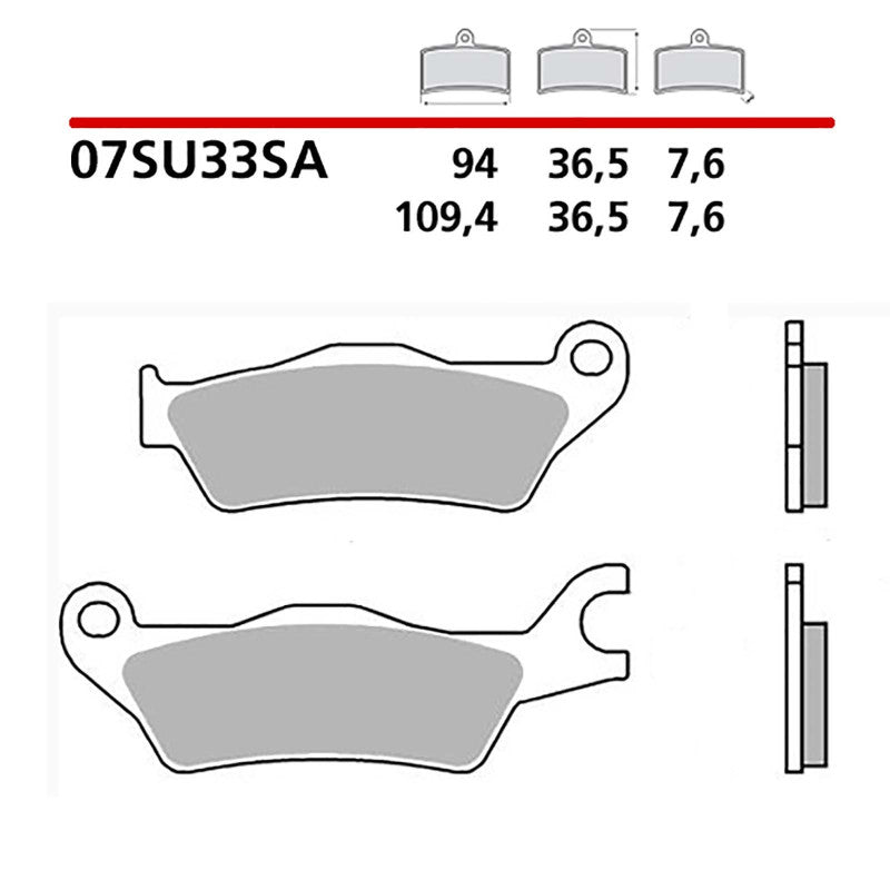 BREMBO KIT PASTIGLIE FRENO ANT. MONTA SU SUZUKI GSX-S 125 17-21-07SU33SA