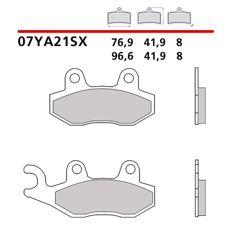 BREMBO KIT PASTIGLIE FRENO ANT. MONTA SU SUZUKI LT-A F QUAD MASTER 500 00-01-07YA21SX