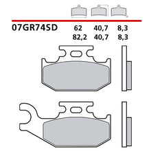 BREMBO KIT PASTIGLIE FRENO ANT. MONTA SU SUZUKI LT-A XP 750 09-19-07GR74SD