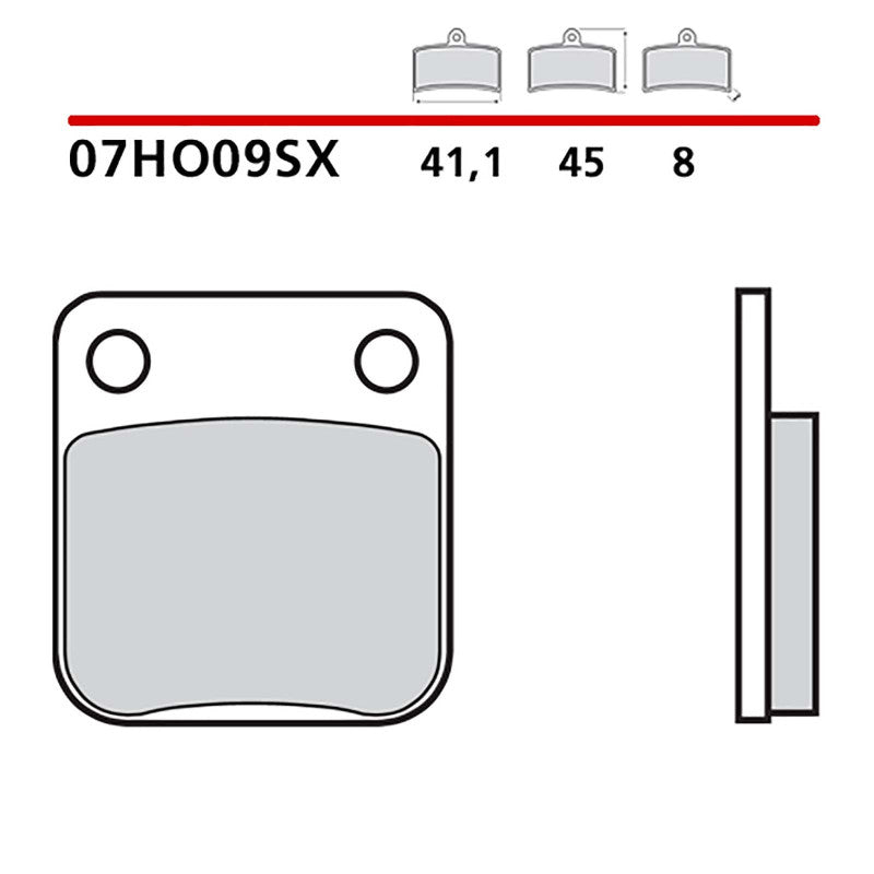 BREMBO KIT PASTIGLIE FRENO ANT. MONTA SU SUZUKI LT-F EIGER 400 02-07-07HO09SX
