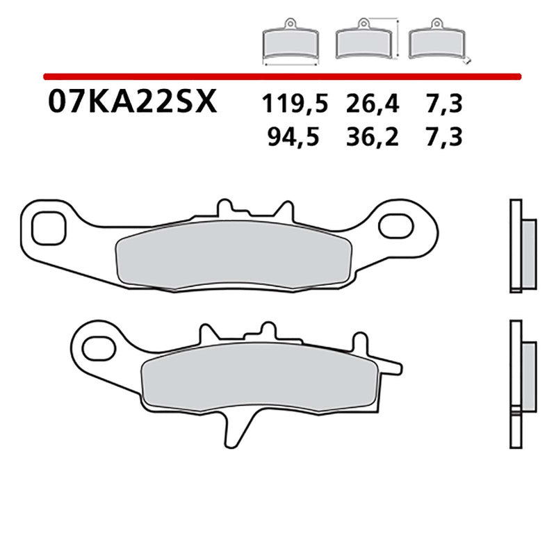 BREMBO KIT PASTIGLIE FRENO ANT. MONTA SU SUZUKI RM L 85 05-22-07KA22SX