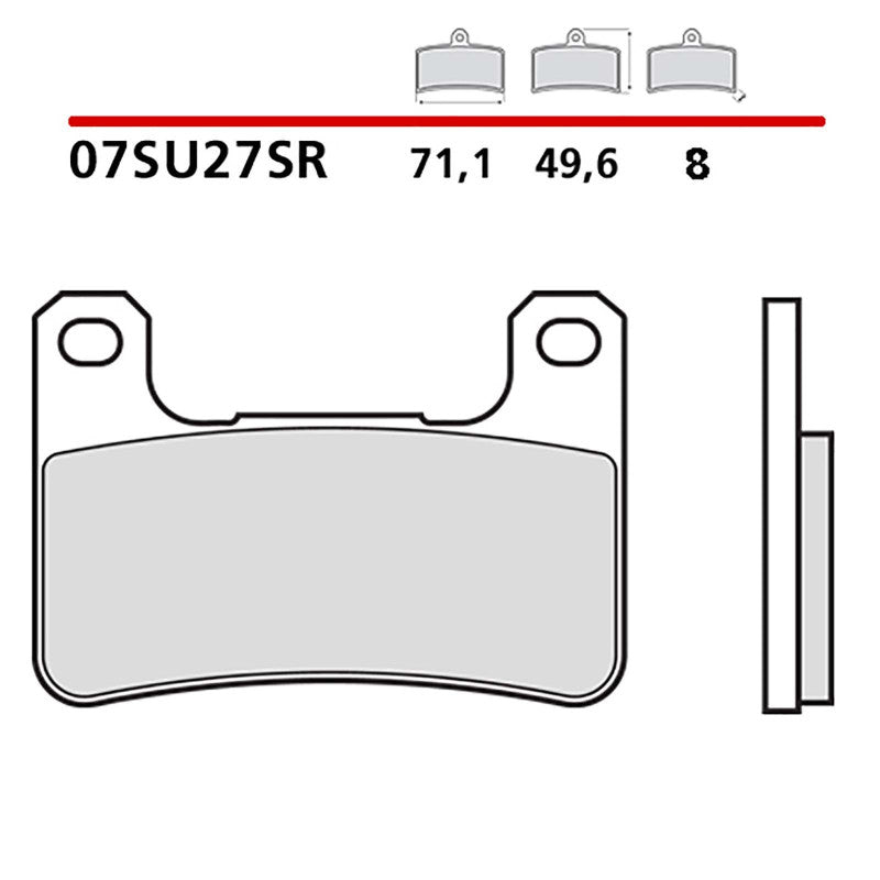 BREMBO KIT PASTIGLIE FRENO ANT. MONTA SU SUZUKI VZR BZ INTRUDER 1800 14-17-07SU27SR