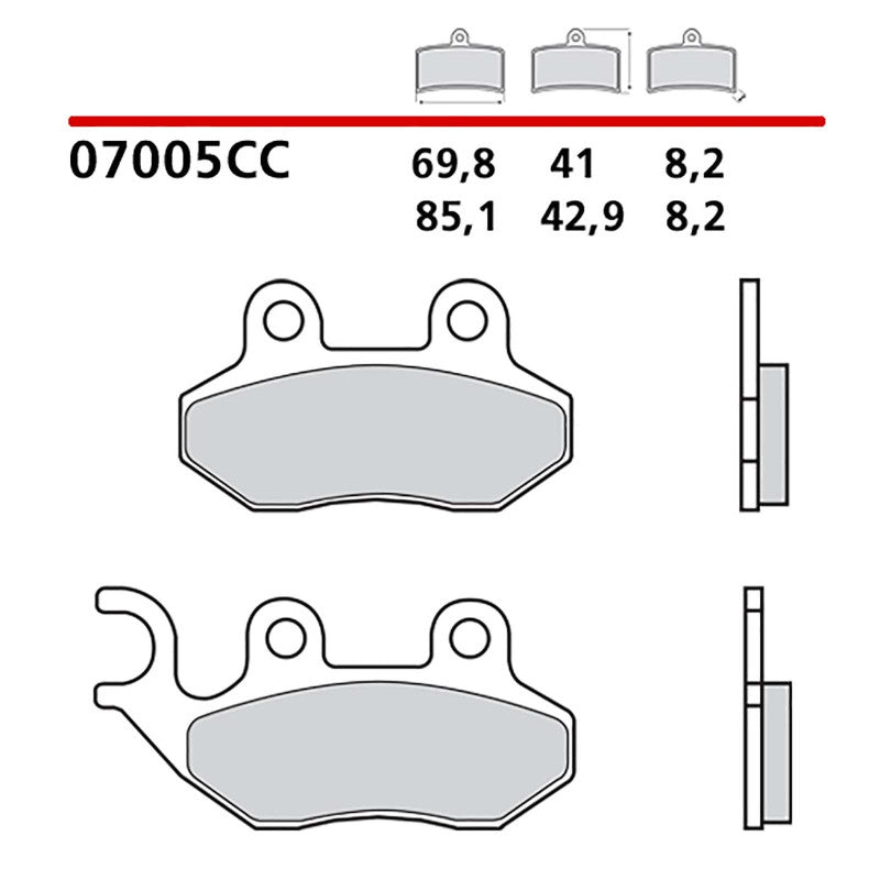 BREMBO KIT PASTIGLIE FRENO ANT. MONTA SU SYM CROX 50 14-18-07005