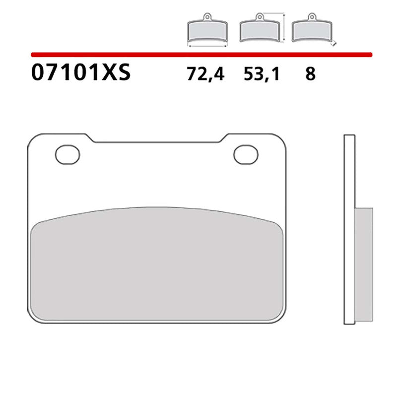 BREMBO KIT PASTIGLIE FRENO ANT. MONTA SU SYM MAXPER SYM I SPORT 600 18-19-07101XS