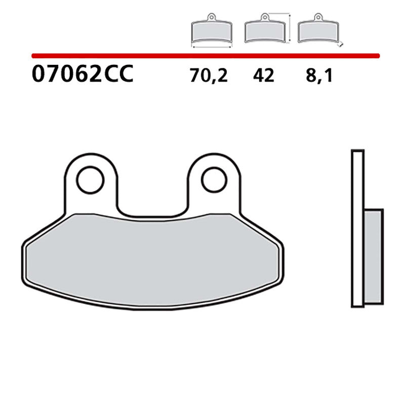 BREMBO KIT PASTIGLIE FRENO ANT. MONTA SU SYM RS 125 04-06-07062